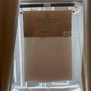 Energy efficient window sheer curtain panels with grommets NEW! 38 x 84 inches.